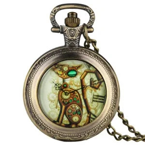 Montre À Gousset Femme Chat