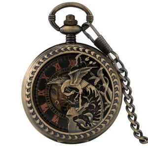 Montre À Gousset Femme Oiseau Majestueux