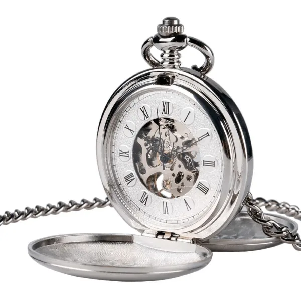 montre de poche argentée antique