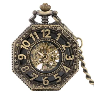 montre vintage octogonale pour homme