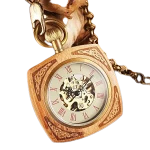 Montre Gousset de Luxe Bois Naturel
