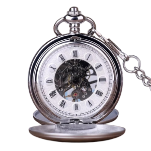 montre à gousset mécanique argenté