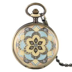horloge gousset squelette bronze