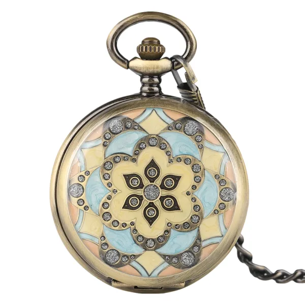 horloge gousset squelette bronze