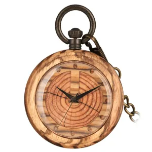 Montre À Gousset Homme Bois Brut