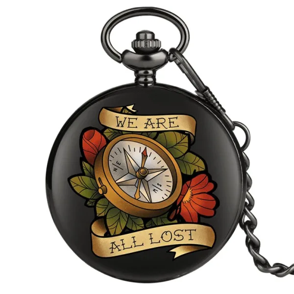 Montre À Gousset Homme Boussole Old-school