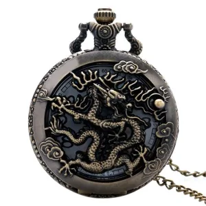 Montre À Gousset Homme Dragon Japonais
