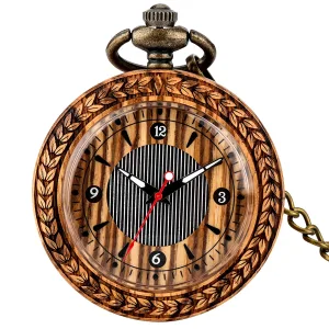 Montre À Gousset Bois Design Épuré