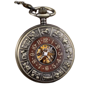 Montre de poche vintage zodiaque en bronze