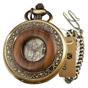 Montre À Gousset Ancienne Couvercle Wood